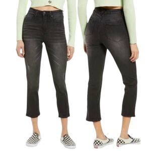 BP NWT Black Wash High Rise Straight Leg Cropped Jeans Plus Size 16 Casual